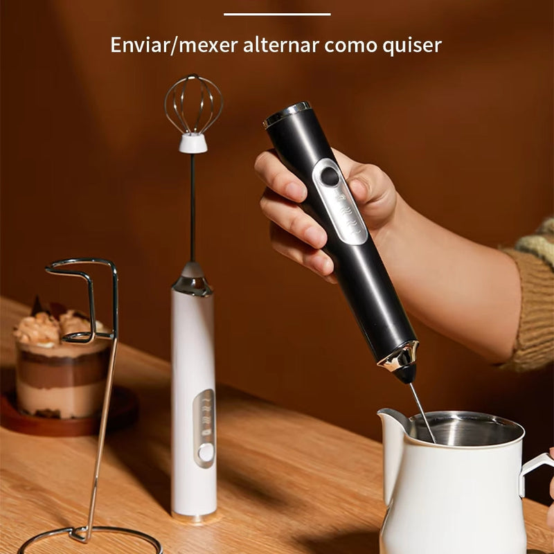 Batedor Misturador MixPerfeito Portátil e Elétrico para Bebidas Leite Café