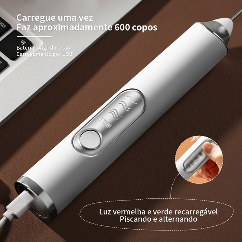 Batedor Misturador MixPerfeito Portátil e Elétrico para Bebidas Leite Café
